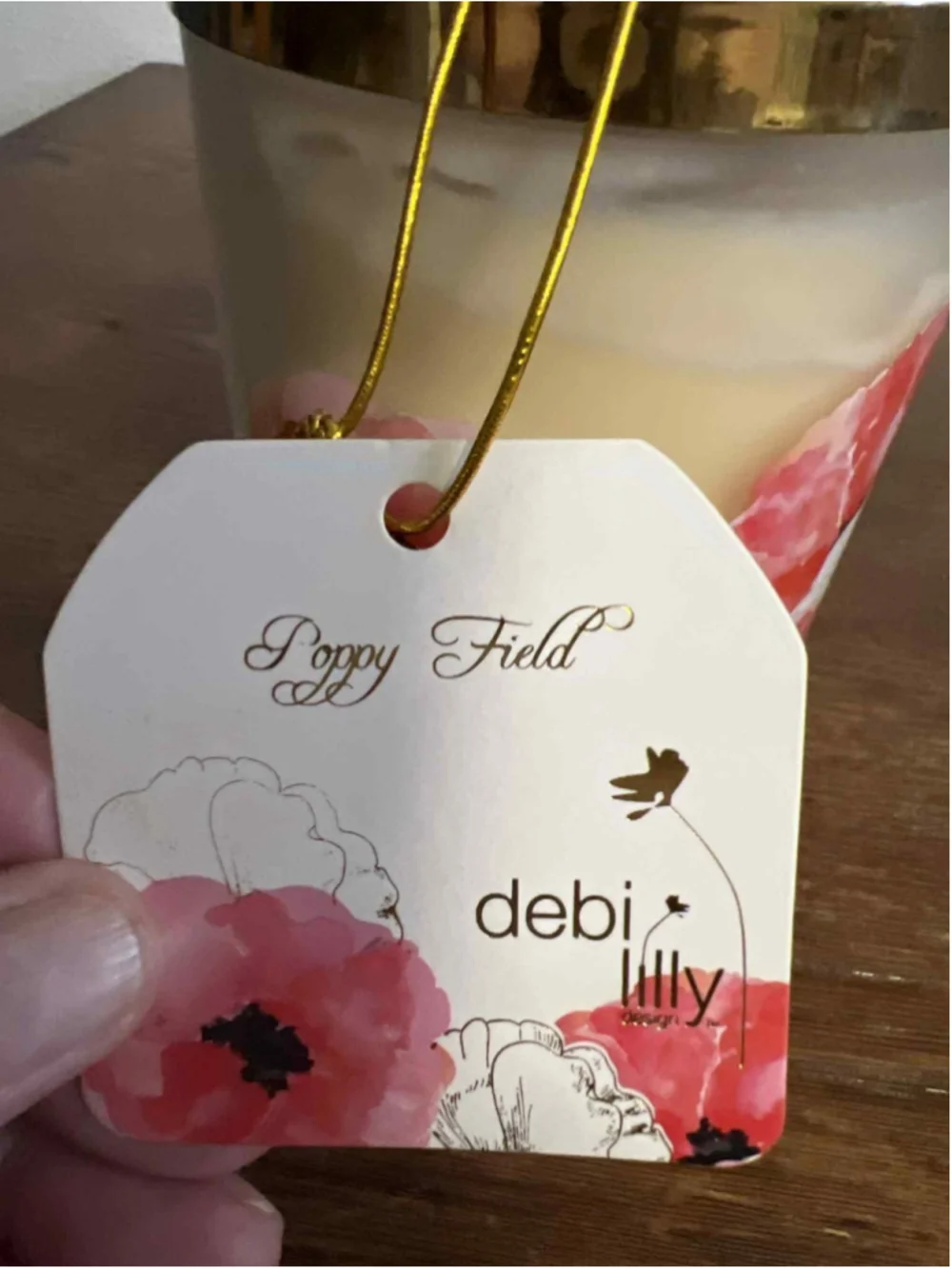Debi Lilly Poppy Field Scented Jar Candle Floral Poppies Design Used